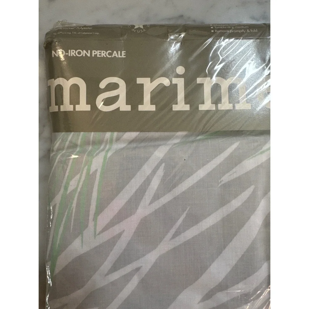 Vintage 1986 Marimekko Tuuli Twin Flat Sheet Dan River No-Iron Percale New NOS